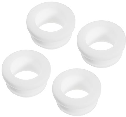 sourcing map 4Pcs Snap Rubber Grommet Hole Plug Mount Dia 25mm ID 20mm H 16mm Seal Anti-Scratch for Electrical Box Cable Pipe White