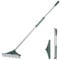 ORIENTOOLS Rastrello per tappeto erboso artificiale, 151 cm, 2 in 1, con setole a spazzola, doppio uso, con manico pieghevole in acciaio, per prati, tappeti, raccolta del terreno, agricoltura,