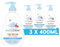 Baby Dove Rich Moisture Head to Toe Wash - Gentle & Nourishing Hair and Body Wash for Babies, Tear-Free Formula, Delicate Fragrance, Keeps Hair and Skin Soft, Ideal for Newborns - 400ml, Pack of 3