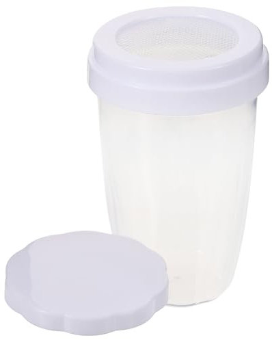ABOOFAN Duster Baking Shaker Coffee Dredge Powdered Sugar Shaker Coffee Sifter with Lid Sugar Sifter Shaker Pot Chocolate Shaker Shaker Shock with Cover Pp Dredger White
