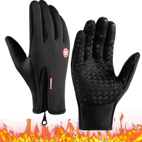 LSNTUU Freezer Thermo Handschuhe, Freezer Thermo-handschuhe, Freezer Pro Handschuhe,Wind & Wasserdichte Wärmehandschuhe Mit Wasserabweisender Beschichtung Und Touchscreen-Funktion (M,C)