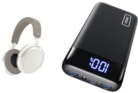 Sennheiser Momentum 4 Wireless Kopfhörer mit Bluetooth & INIU Power Bank, 20000mAh Power Bank Schnellladefunktion USB C Input & Output