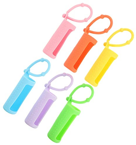 SOESFOUFU 6St Silikon-Rollflaschenetui Silikon Roller Flaschenhalter Roller Flaschenhalterhülse Rollerball-Etui ätherisches Öl Sprühflasche Parfüm Reiseflasche reisen Silikonhülle