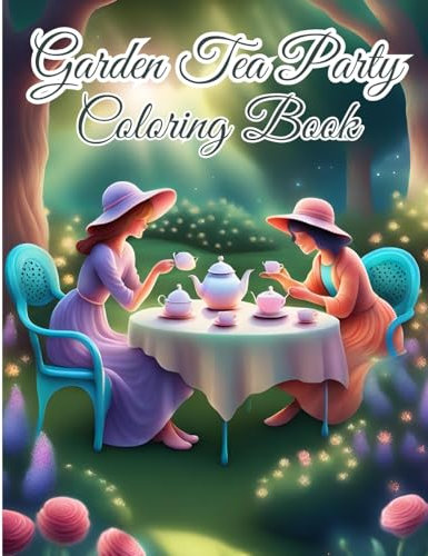 Garden Tea Party Coloring Book: Teapot, Teacup Sets, Afternoon Tea, Garden Tea Party Coloring Pages For Adults