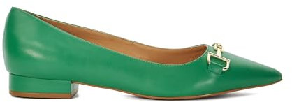 Dune Ladies HAYDENNE Snaffle-Trim Ballet Pumps Size UK 3 Flat Heel Green