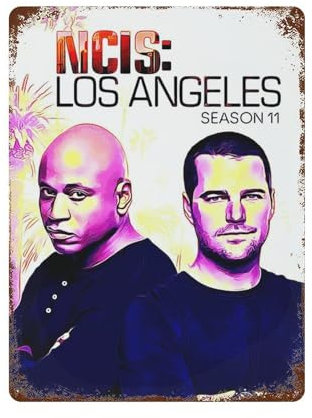 KSOXDAITIP NCIS Los Angeles TV-Serien-Poster, Wanddekoration, Kunst, Metallblech-Poster, moderne Wohnkultur, Kunst, Metallposter, Hausbar, Laden, Dekorationen, Vintage-Schild, Geschenk, 39,9 x 30 cm
