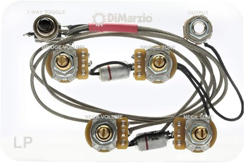 DiMarzio GW2101 Les Paul® Wiring Harness Straight Toggle Switch and 500k Long Shaft Pot