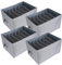 Ulsam 4Pcs Wardrobe Organiser Boxes, Gray Foldable Storage Box with 7 Compartments, Oxford Cloth Stackable Storage Wardrobe for Underwear Socks Leggings T-shirts Jeans, 36 * 25 * 20cm