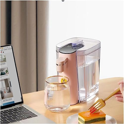 Portable Instant Hot Water Dispenser, Desktop Water Boiler Desktop Small Electric Kettle, Instant Hot Water Dispenser Household Hot Water Dispenser (Color : Pink, Size : Water Tank Edition)