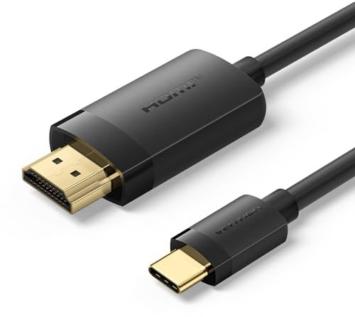 VENTION 2M USB C to HDMI Cable 4K@60Hz, 2K@120Hz, 1080P@144Hz, Type C/Thunderbolt to HDMI Cable Compatible with iPad Pro/Air, iPhone 16/15 Series, MacBook Pro/Air, Mac Mini, Galaxy S25/S24