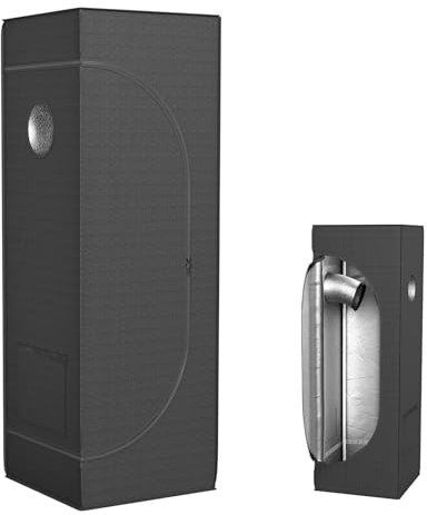 Aufun Grow Zelt, Grow Tent 40x40x120cm Growschrank für Pflanzen Zuchtzelt Gewächshaus Box Garten Anzucht Gemüse Kräuter Grow Schrank, Indoor Anbauzelt, Growroom für Blumen klein Tomaten Hydro Green