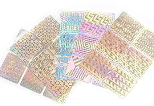 6 Sheets Nail Vinyl Stencils Nail Art Decoion Stickers Set Nail Art Design Stickers Tips Decals
