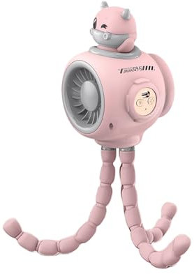 Portable Pram Fan - Misting Stroller Fan | Stroller Spray Water | USB Rechargeable Handheld Cooling | Small Clip On For Carriage Camping Car Seat Outdoor Travel