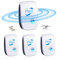 Repelente Ultrasónico de Plagas, 4 Pack Electrónico Repelente Mosquitos, Repelente Mosquitos Control de Plagas para Interiores, Anti Mosquitos, Moscas, Ratones, Cucarachas, Arañas, Roedore