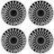4PCS 14 Zoll Radkappen Set 14 Inch Hubcaps Set 14in Wheel Covers Universelle ABS Radkappen mit Design für Felicia Corsa