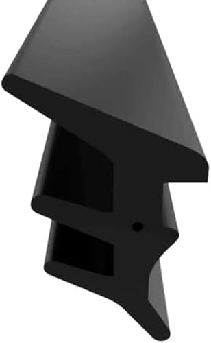 Guarnizione Fermavetro in PVC per Finestre e Porte | Isolamento Termico e Acustico | Facile da Montare | Lunghezza 10 Metri | Colori: Nero e Trasparente (Nero, 2 mm)