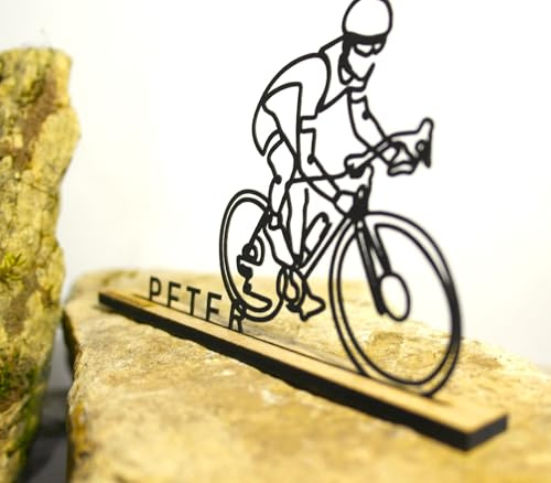 Generisch Personalisierte Rennradfahrer Silhouette – Geschenk mit Namen