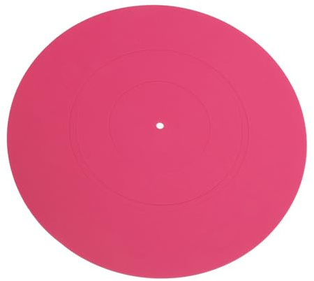 Jiawu Plattschukmatte für Bessere Klangqualität, Weniger Geräusche, Engerer Bass für Rega, Turntables (PINK)