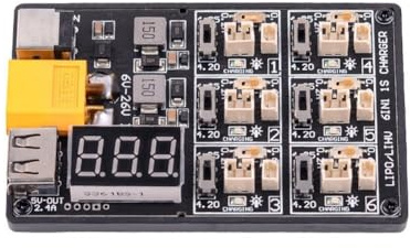 ZYNCUE 6-K 1S LiPo LiHV Ladegerät Board mit 12A3V Adapter und USB Port für RC Flugzeug Akku für XT60
