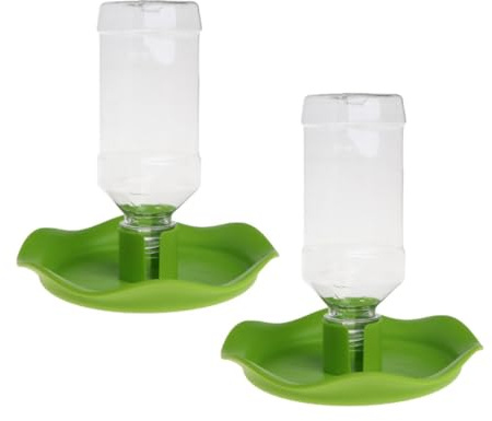 Distributeur d'eau pour Reptiles, Gamelle 2 Pièces en Plastique Vert | Surface Lisse, Stable et Sûre, Usage Maison ou Animalerie, pour Scorpion et Lézard