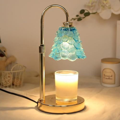 Paryou Candle Warmer Lamp with Dimmer - Electric Candle Lamp with Timer for Jar Candles Scented Candles with 2 Bulb