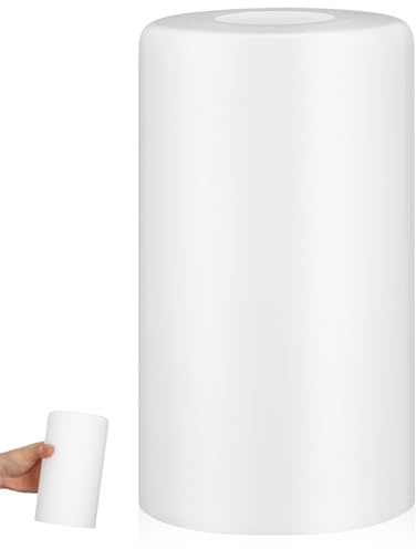 Weißer Glaslampenschirm Zylinder für E27 Deckenleuchten und Pendelleuchten | Milchglas, 42mm Öffnung, Leicht zu Reinigen, Gleichmäßige Lichtverteilung, Weiches Licht