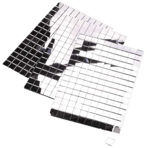 efco Mosaix Deko Spiegel selbstklebend, 150 Stück, 10 x 10 mm, Schwarz, Glas, Quadratisch