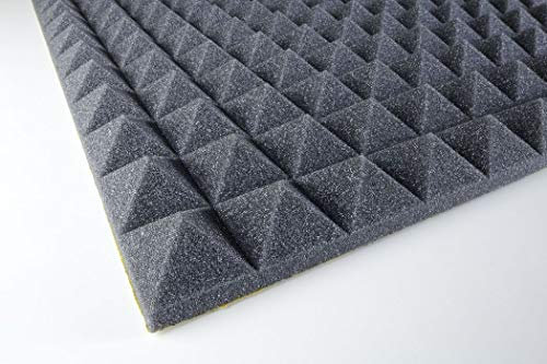 Eurokustik Pyramidenschaumstoff PU Piramide 30mm selbstklebend - Anthrazit 1000x500x30mm 0,5m²