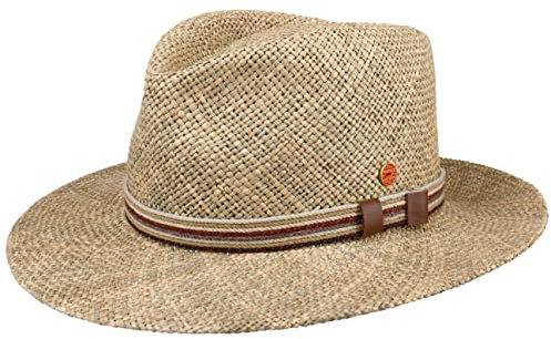 Mayser Calas Strohhut Traveller Uni Handmade Stoffgarnitur Made in EU Damen Sommer Natur 57 cm