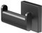 Gatco 4055AMX Elevate Bathroom Double Robe Hook, Matte Black