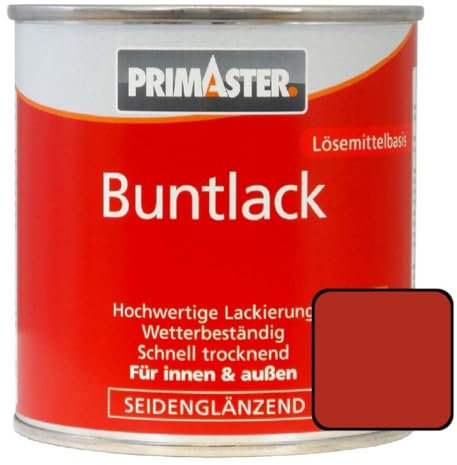 Primaster Buntlack 375ml Feuerrot Seidenglänzend Wetterbeständig Holz & Metall