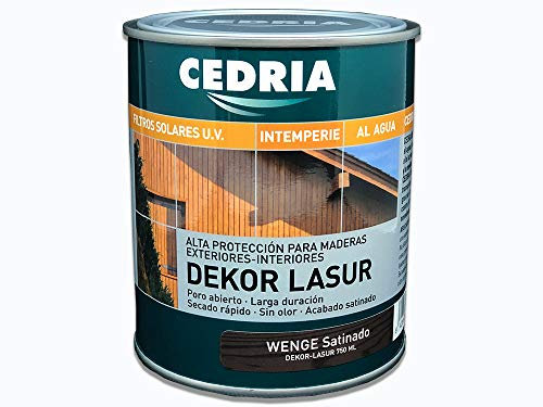 WENGE Lasur protector madera exterior al agua Cedria Dekor Lasur 750 ml