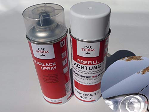 Lackpoint Spraydose Set 400ml Basislack für VW Audi LC9Z Black Magic Pearl Metallic + Klarlack Autolack