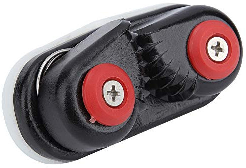 Suuonee Boat Cam Cleat, Aluminum Alloy Rope Buckle Holder Cam Cleat for Kayak Yacht Boat Accessory Black