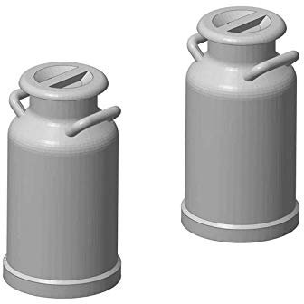 modellbahn-exklusiv Milchkannen, 2 Stück, Spur 0, 1:45