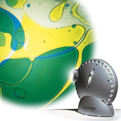 MATHMOS Lava Lamp Projector in Silver - Blue/Yellow