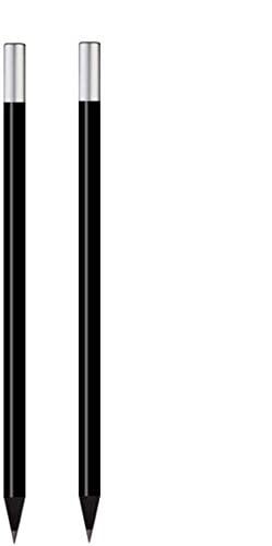 noTrash2003 Magnetbleistift Set, magnetisch anziehender Bleistift mit Metallkappe, edles Design ideal als Kühlschrankmagnete, Zubehör für magnetische Notizblöcke (2er)