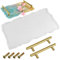 Silicone Resin Moulds Serving Tray Mold Geode Agate Mould with 1 Epoxy Resin Mould 2Pcs Gold Handles Large Resin Casting Moulds for DIY Craft Making Resin Fruit Tea Tray Serving Board