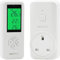 SENSTREE Wireless Temperature Controlled Outlet, Digital Plug in Thermostat Outlet with Remote Control Built in Temp Sensor Heating & Cooling for A/C, Fans, Heaters (Remote Control Detect Temperature)