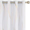 Deconovo Lot de 2 Rideaux avec Oeillets Effet Lin, 168x138 CM, Rideau Chambre Bebe Salon en Tissu Moderne, Gris Perle