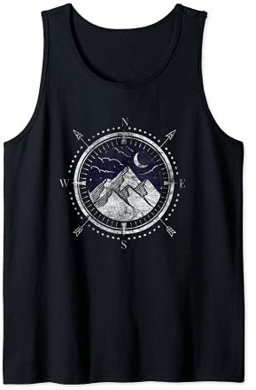 Kompass Urlauber Wandern Zelten Camping Reisenden Natur Tank Top