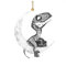 Xmiral Weihnachten Anhänger Christbaumschmuck Tieranhänger Kleine Ornamente für Schrank ktüren und Fenster (Mond Dinosaurier, 8.5 × 8.5 cm)