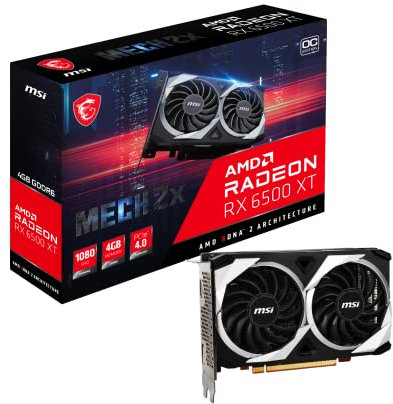 MSI AMD Radeon RX 6500 XT MECH 2X OC 4GB Open Box Graphics Card