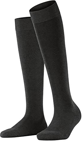 FALKE Damen ClimaWool Kniestrümpfe atmungsaktive klimaregulierende geruchshemmende Wolle Lyocell sehr langlebig verstärkt elegant fein ultra leichtes Gefühl auf der Haut 1 Paar