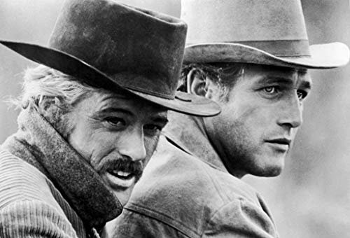 French Unicorn Poster Paul Newman und Robert Redford im Vorsicht, Film Butch Cassidy Cinema Amerikanische Western Dekoration für Wohnzimmer