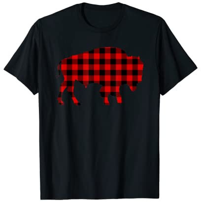 Bison Red Buffalo Plaid Yak Tier Passende Familie PJ Geschenk T-Shirt
