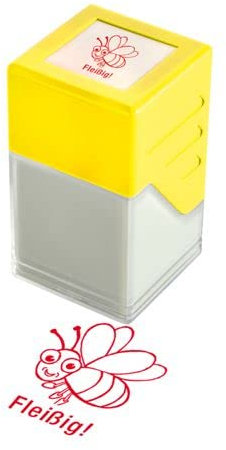 TimeTEX - Siebdruck-Stempel Perpetuum Biene - Fleißig! - 20 x 20 mm - 62701