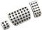 Aramox Autopedalabdeckung, Aluminiumlegierung Gummi Auto Gaspedal Bremse Fußstütze Pedal Set Ersatz für V Klasse Vito Metris Viano W447 W639 2016-2019
