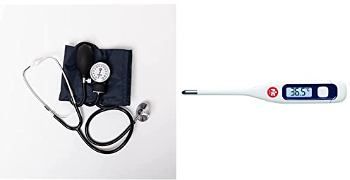 Pic Solution Misuratore di Pressione Aneroide con Stetoscopio per Uso Professionale ClassicStethoMED & Pic Solution Termometro Digitale Vedo Family
