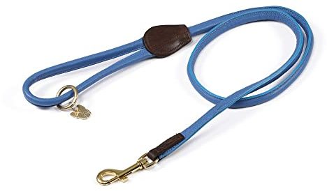 Digby & Fox Rolled Leather Dog Lead (Royal)